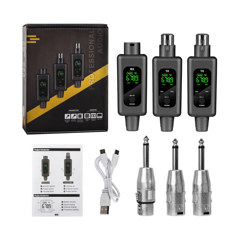 Wireless Microphone System G-MARK WX70 XLR Adapter Audio Transmitter And Receiver For Audio Mixer PA Speaker