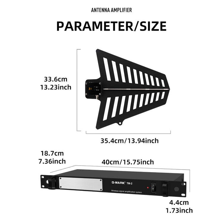 Microphone Antenna Booster G-MARK TM-2 8 Channels UHF 400-950MHz For Wireless Systems Stage Outdoor
