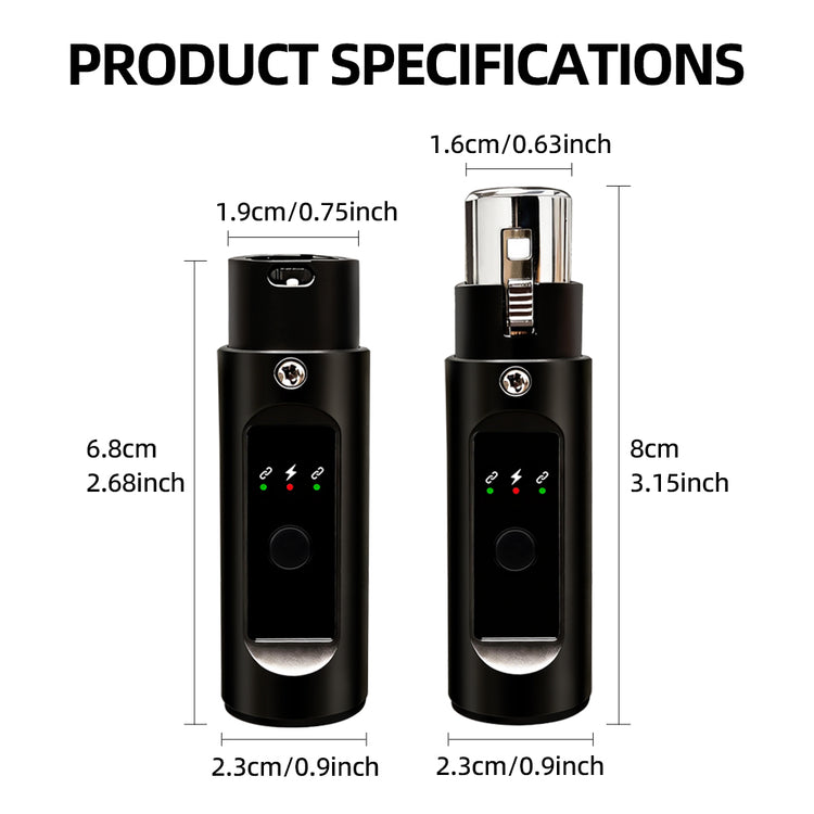 Wireless Microphone System G-MARK AQ1 XLR Adapter Audio Transmitter And Receiver For Audio Mixer PA Speaker