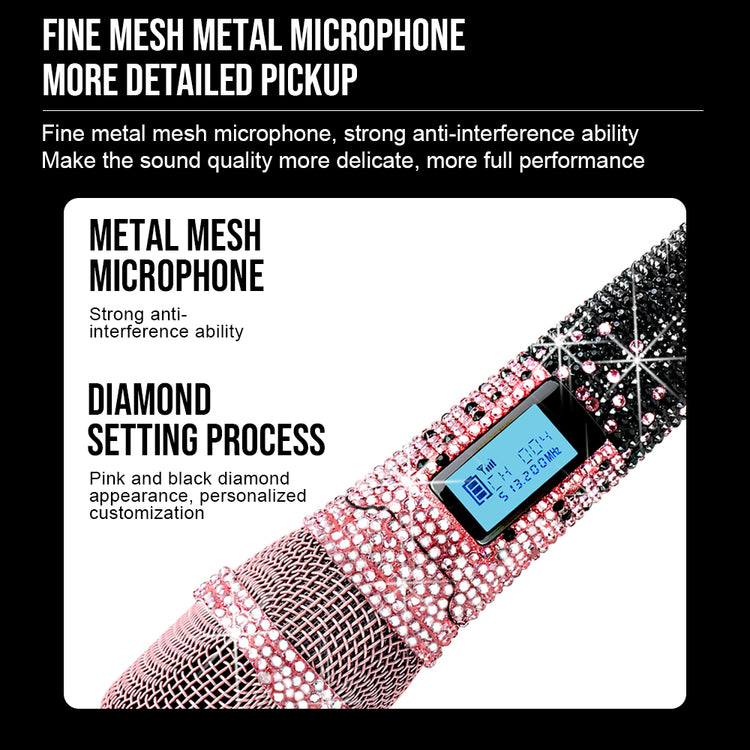 G-MARK Wireless Microphone GM1.1 Professional UHF Frequency Adjustable Metal Handheld Karaoke Mic For Party Show Teaching Wedding（副本）