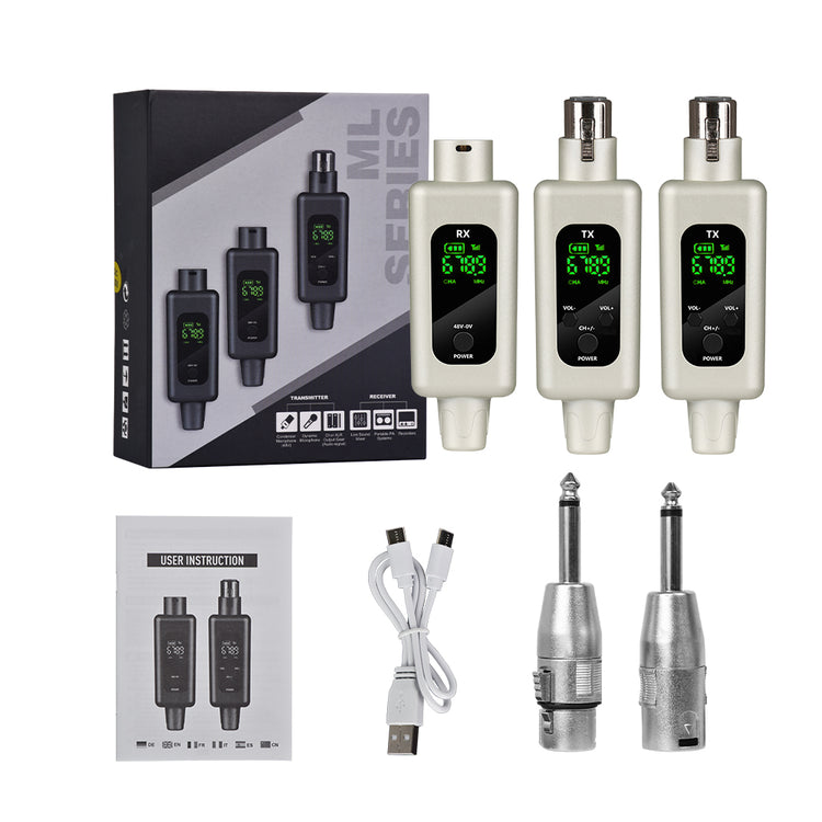 Wireless Microphone System G-MARK WX70 XLR Adapter Audio Transmitter And Receiver For Audio Mixer PA Speaker