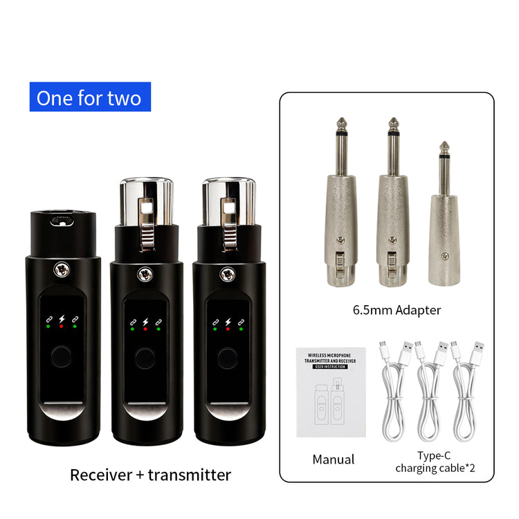Wireless Microphone System G-MARK AQ1 XLR Adapter Audio Transmitter And Receiver For Audio Mixer PA Speaker