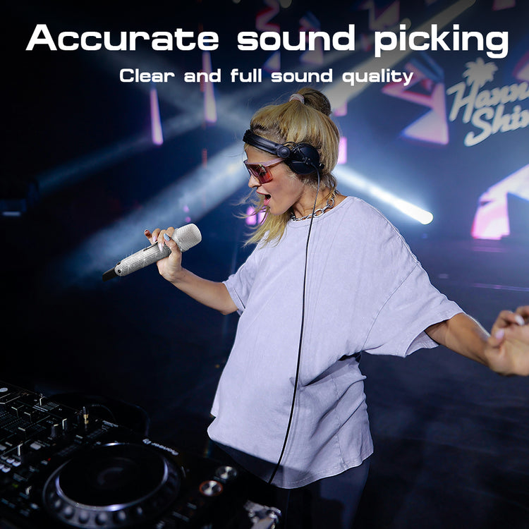 G-MARK Diamond Microphone SKM9000 Luxury sparkling Wireless Microphone Professional UHF Frequency Adjustable Studio Sound Metal Handheld Mic For Party Show Teaching Wedding