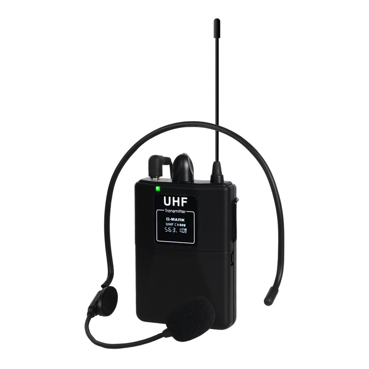 Wireless Headset Microphone G-MARK GX100 Professional UHF Clip Bodypack Mic Work 50M For Party Show Stage Wedding Church