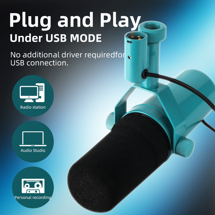 SM7B Professional Dynamic Cardioid Microphone Studio Selectable Frequency Response Mic For Live Vocals Recording Performance