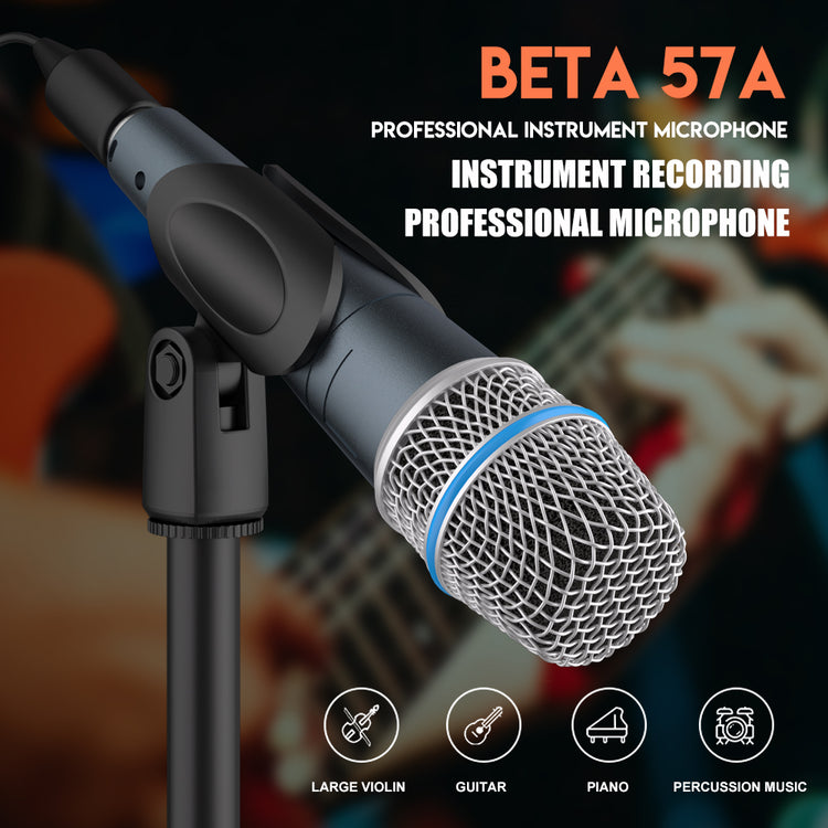 BETA 57A Kick Drum Microphone Super cardioid Dynamic Karaoke Mic With High Output Steel Mesh Grille