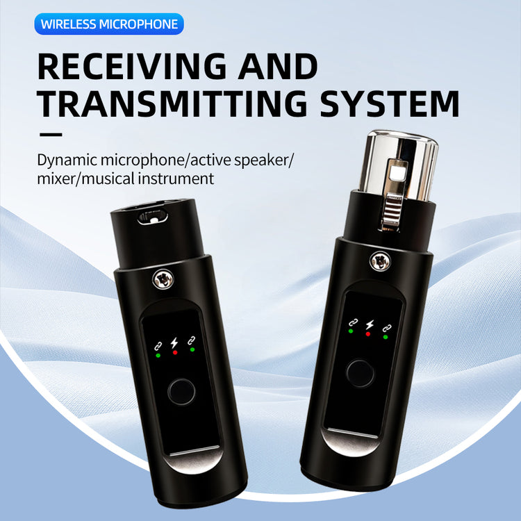 Wireless Microphone System G-MARK AQ1 XLR Adapter Audio Transmitter And Receiver For Audio Mixer PA Speaker