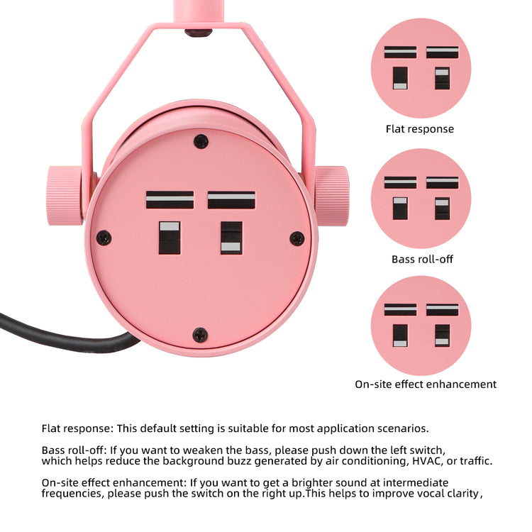 SM7B Professional Dynamic Cardioid Microphone Studio Selectable Frequency Response Mic For Live Vocals Recording Performance