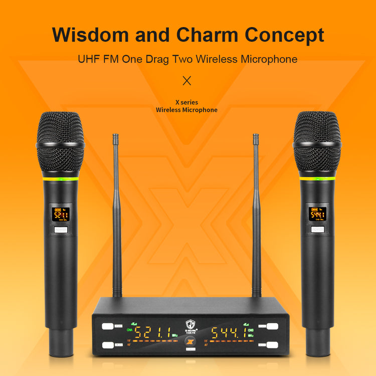 Wireless Microphone G-MARK X320FM Professional UHF Karaoke System Handheld Mic For Stage Speech Wedding Show Band Home Party Churcha