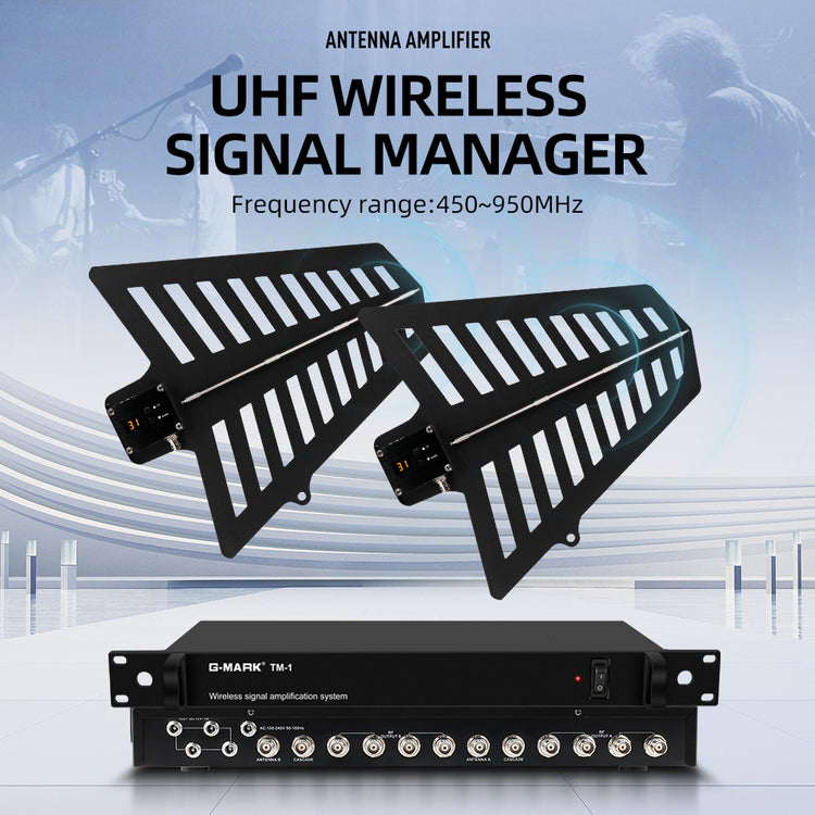 Microphone Antenna Booster G-MARK TM-1 8 Channels UHF 400-950MHz For Wireless Systems Stage Outdoor