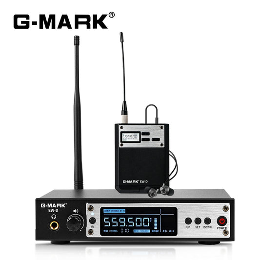 G-MARK In Ear Monitor EW-D UHF Stereo wireless Monitoring System For Stage Singer Guitar Studio Band Performance