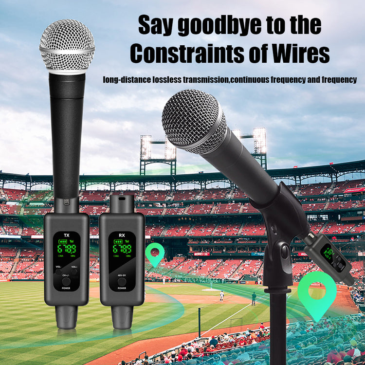 Wireless Microphone System G-MARK WX70 XLR Adapter Audio Transmitter And Receiver For Audio Mixer PA Speaker