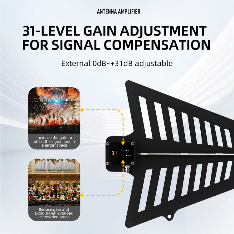Microphone Antenna Booster G-MARK TM-1 8 Channels UHF 400-950MHz For Wireless Systems Stage Outdoor