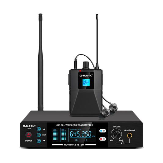Stereo In-Ear Monitor System G-MARK J100 Wireless Stage Return For Guitar Studio Band Performance Show