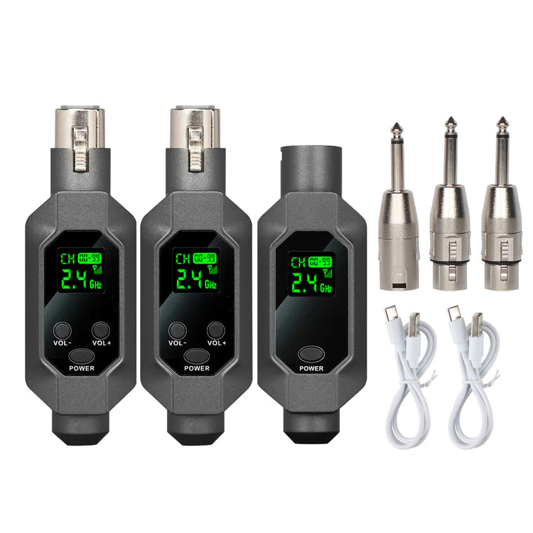 G-MARK LT01 Wireless Microphone System XLR Mic Converter Adapter 2.4G Automatic Transmitter Setup For Condenser Dynamic Mic