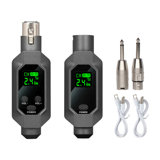 G-MARK LT01 Wireless Microphone System XLR Mic Converter Adapter 2.4G Automatic Transmitter Setup For Condenser Dynamic Mic