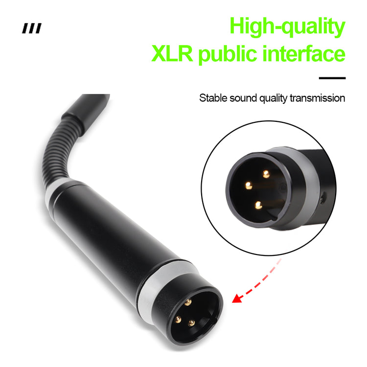 Adjustable Gooseneck DJ Mic with Noise Cancelling G-MARK DJ01 Plug & Play Dynamic Cardioid Mic For Audio Mixer Live Streaming Club Parties YouTube XLR input