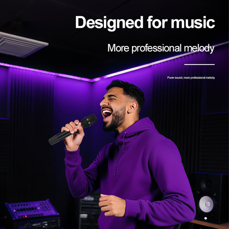 Wireless Microphone G-MARK G330AM Professional UHF 2 Channels Karaoke Mic Handheld Automatic Frequency Adjustable