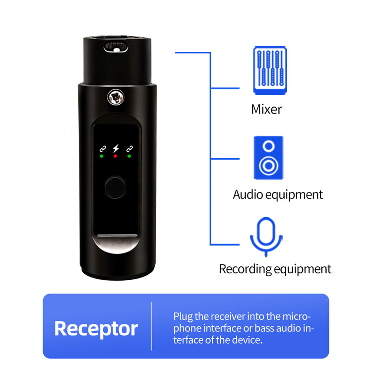 Wireless Microphone System G-MARK AQ1 XLR Adapter Audio Transmitter And Receiver For Audio Mixer PA Speaker