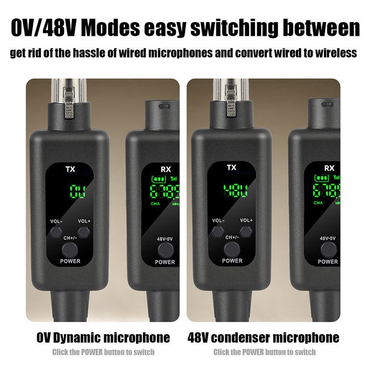 Wireless Microphone System G-MARK WX70 XLR Adapter Audio Transmitter And Receiver For Audio Mixer PA Speaker