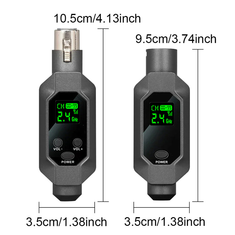 G-MARK LT01 Wireless Microphone System XLR Mic Converter Adapter 2.4G Automatic Transmitter Setup For Condenser Dynamic Mic