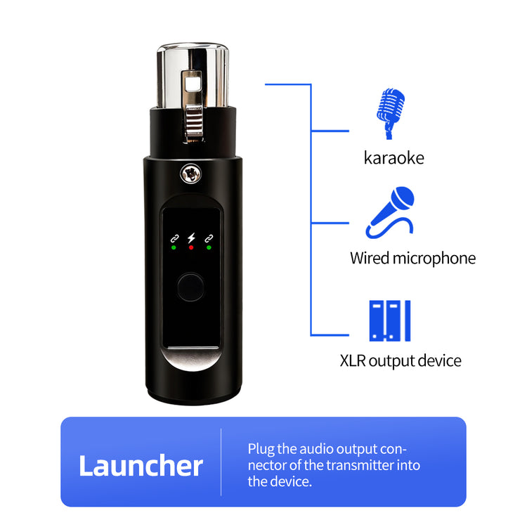 Wireless Microphone System G-MARK AQ1 XLR Adapter Audio Transmitter And Receiver For Audio Mixer PA Speaker
