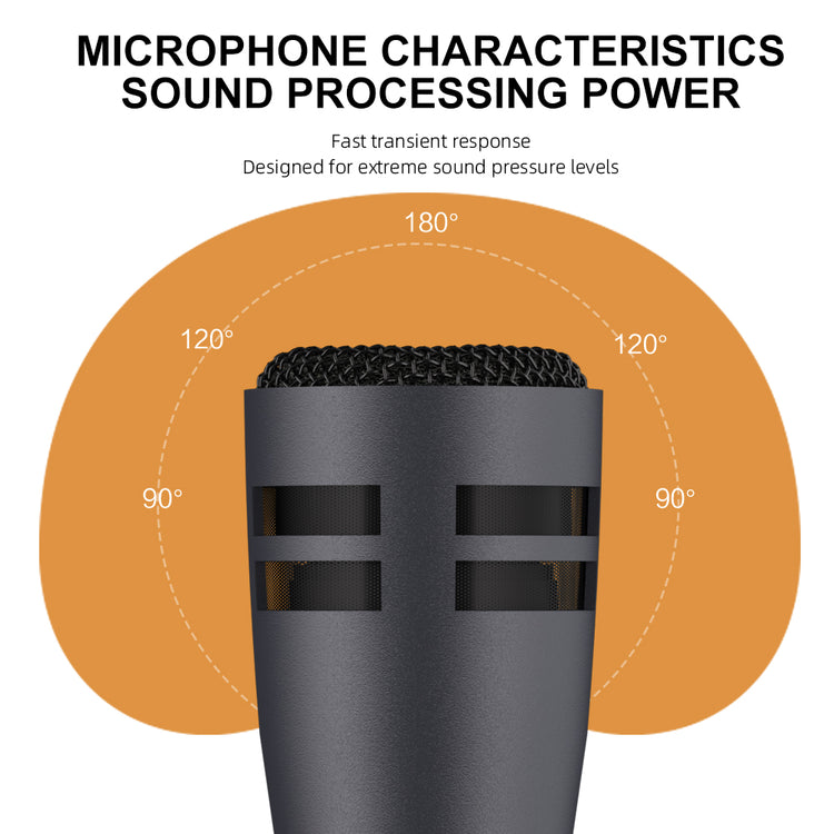 E604 Wired Microphone Dynamic Instrument Mic Professional Quality Versatility For Live Performances And Recording