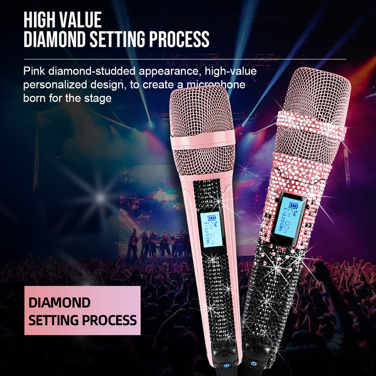 G-MARK Wireless Microphone GM1.1 Professional UHF Frequency Adjustable Metal Handheld Karaoke Mic For Party Show Teaching Wedding（副本）