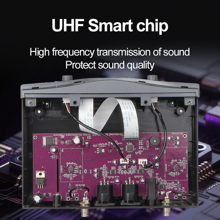 Wireless Microphone G-MARK G330AM Professional UHF 2 Channels Karaoke Mic Handheld Automatic Frequency Adjustable