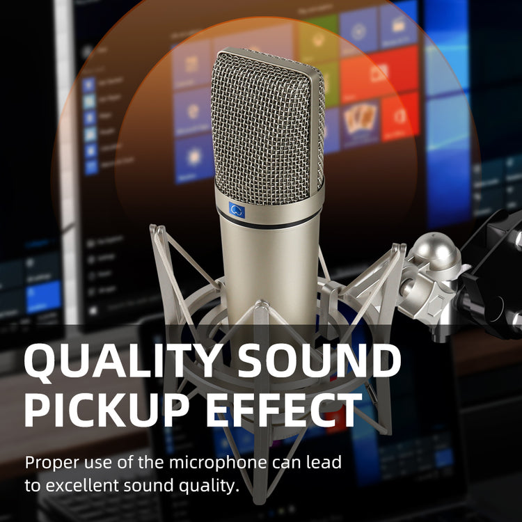 U87Ai Microphone PC gaming Professional Vocal recording Studio Audio interface Equipment Sound cardcondenser Mic