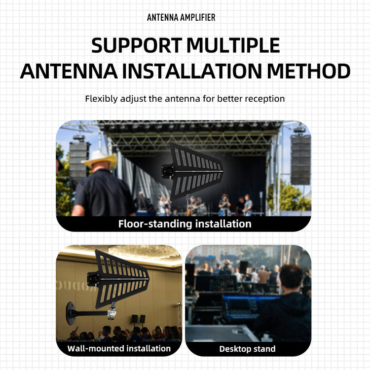 Microphone Antenna Booster G-MARK TM-2 8 Channels UHF 400-950MHz For Wireless Systems Stage Outdoor