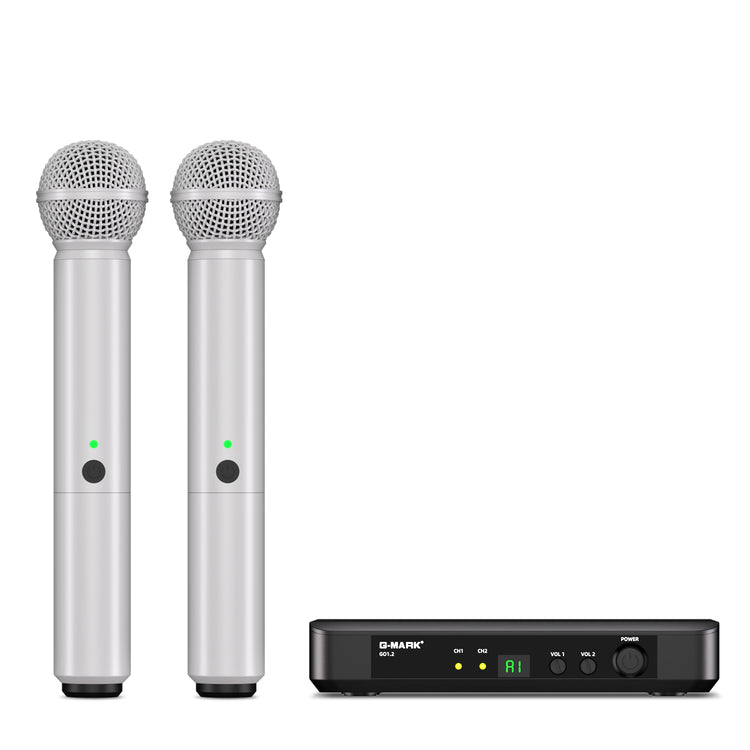 Karaoke Mic G-MARK GO1.2 Wireless Microphone Professional UHF Frequency Adjustable Metal Handheld For Party Show Teaching Wedding