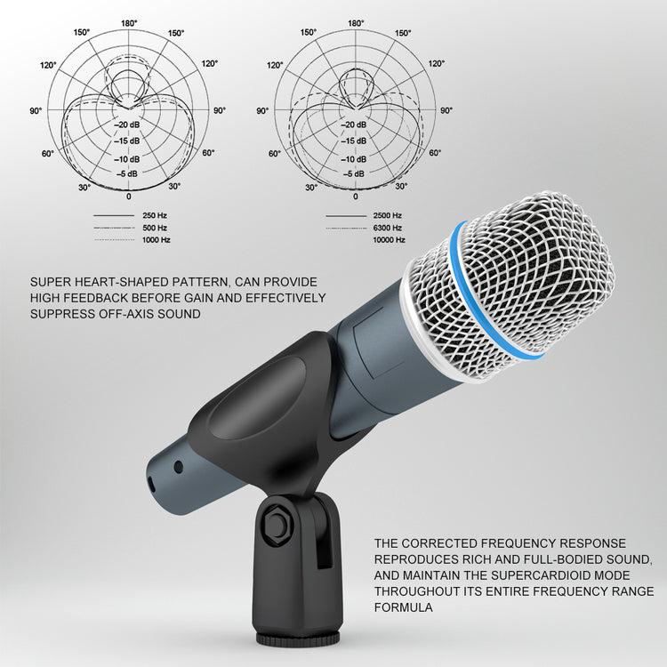 BETA 57A Kick Drum Microphone Super cardioid Dynamic Karaoke Mic With High Output Steel Mesh Grille