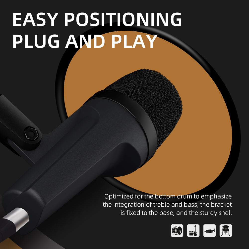 Band Instruments Microphone Drum Microphone E602 Musical Instruments Mic For Bass Band Stage Instr ...