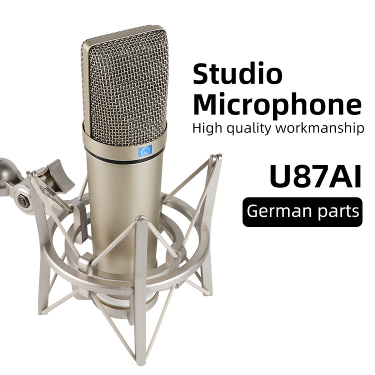 U87Ai Microphone PC gaming Professional Vocal recording Studio Audio interface Equipment Sound cardcondenser Mic