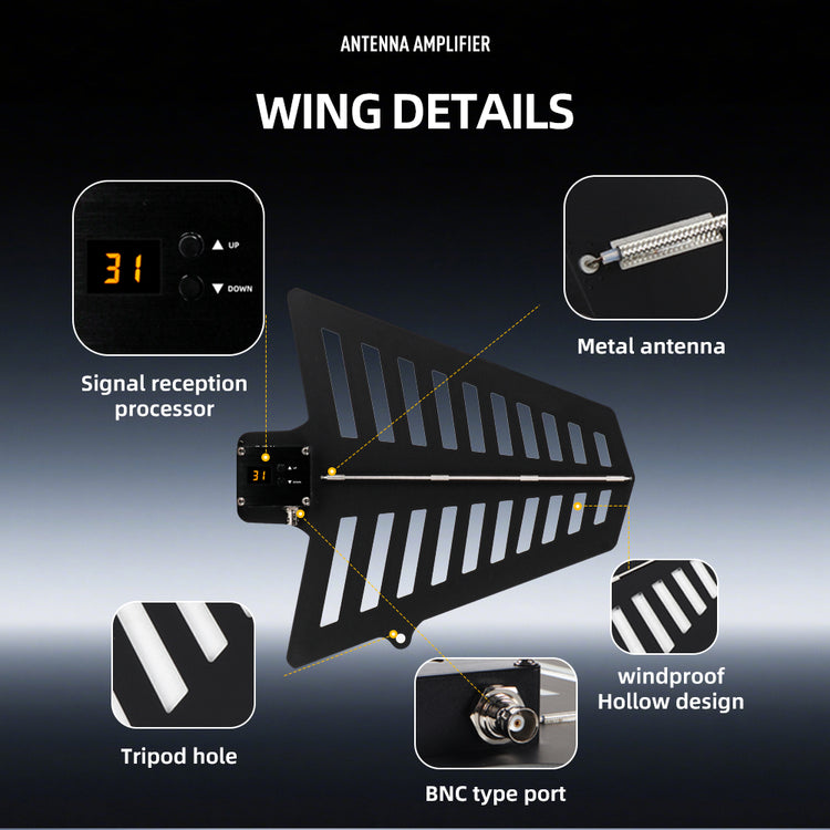 Microphone Antenna Booster G-MARK TM-2 8 Channels UHF 400-950MHz For Wireless Systems Stage Outdoor