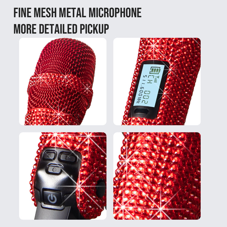 G-MARK Wireless Microphone GM1.1 Professional UHF Frequency Adjustable Metal Handheld Karaoke Mic For Party Show Teaching Wedding