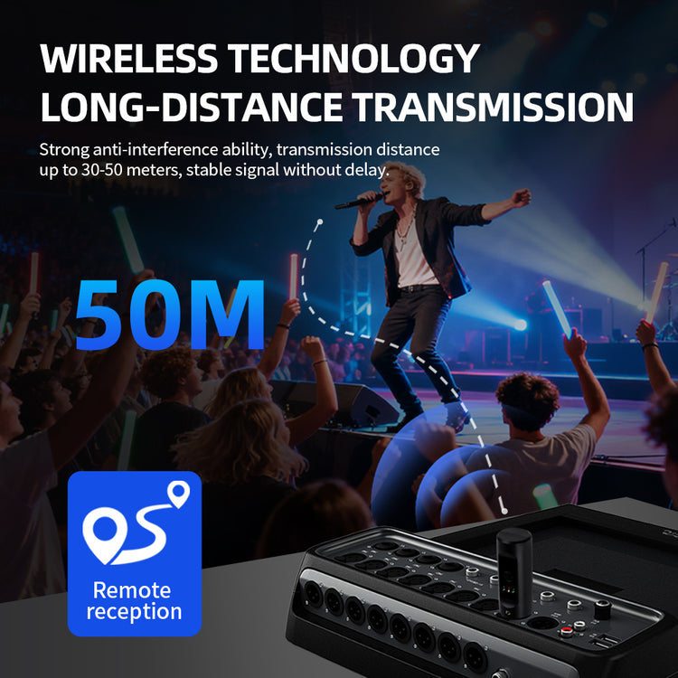 Wireless Microphone System G-MARK AQ1 XLR Adapter Audio Transmitter And Receiver For Audio Mixer PA Speaker