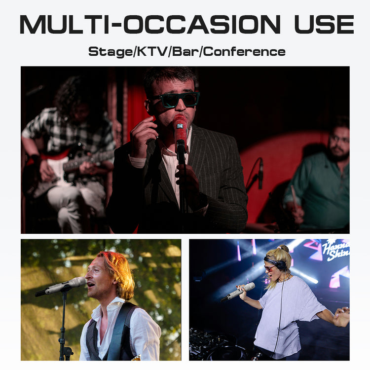 G-MARK Diamond Microphone SKM9000 Luxury sparkling Wireless Microphone Professional UHF Frequency Adjustable Studio Sound Metal Handheld Mic For Party Show Teaching Wedding