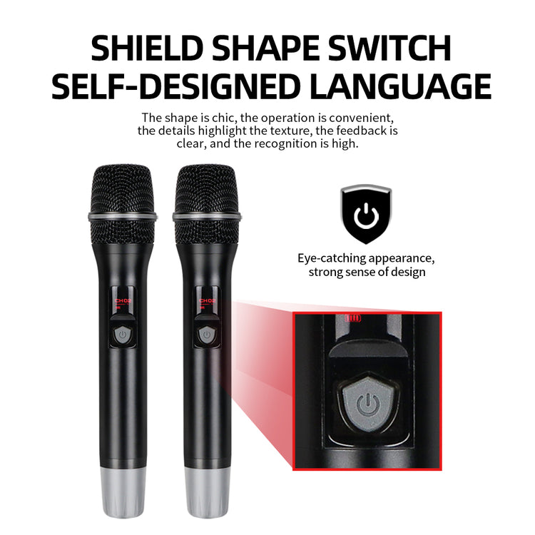 Wireless Microphone G-MARK G1010 Professional 2 Channels Handheld Karaoke Mic For Party Meeting Church Show Home