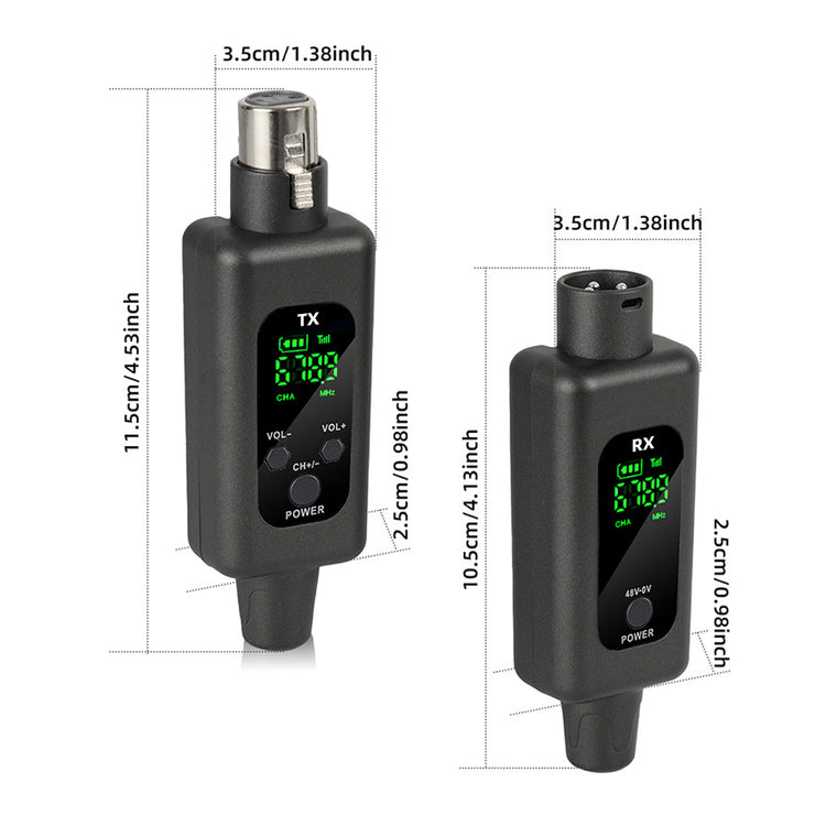 Wireless Microphone System G-MARK WX70 XLR Adapter Audio Transmitter And Receiver For Audio Mixer PA Speaker