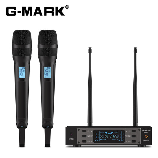 Wireless Microphone G-MARK GM1.1 Professional UHF Frequency Adjustable Metal Handheld Karaoke Mic For Party Show Teaching Wedding