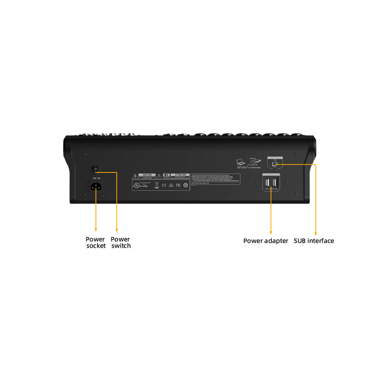 Audio Mixer Bluetooth G-MARK Professional Mixer Usb Interface Sound Board Console System 16 Channel Digital MP3 Computer Input 48V Phantom Power Stereo DJ 24-Bit SPX Effects Mixing Console