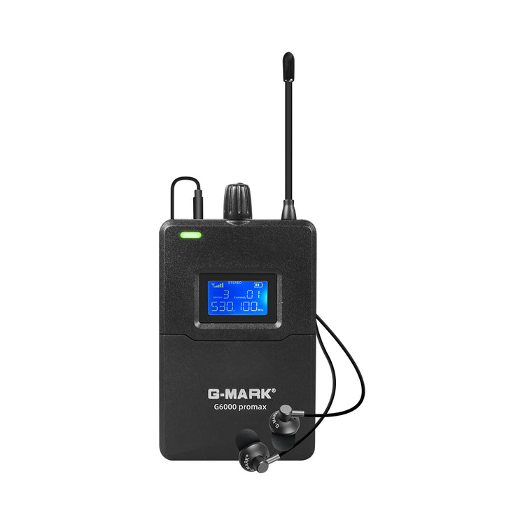Stereo In-Ear Monitor System G-MARK G6000ProMax Wireless Stage Return For Guitar Studio Band Performance Show