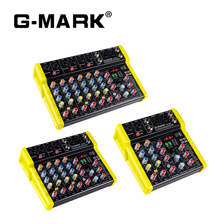 Audio Mixer Bluetooth G-MARK Professional Mixer Usb Interface Sound Board Console System 16 Channel Digital MP3 Computer Input 48V Phantom Power Stereo DJ 24-Bit SPX Effects Mixing Console