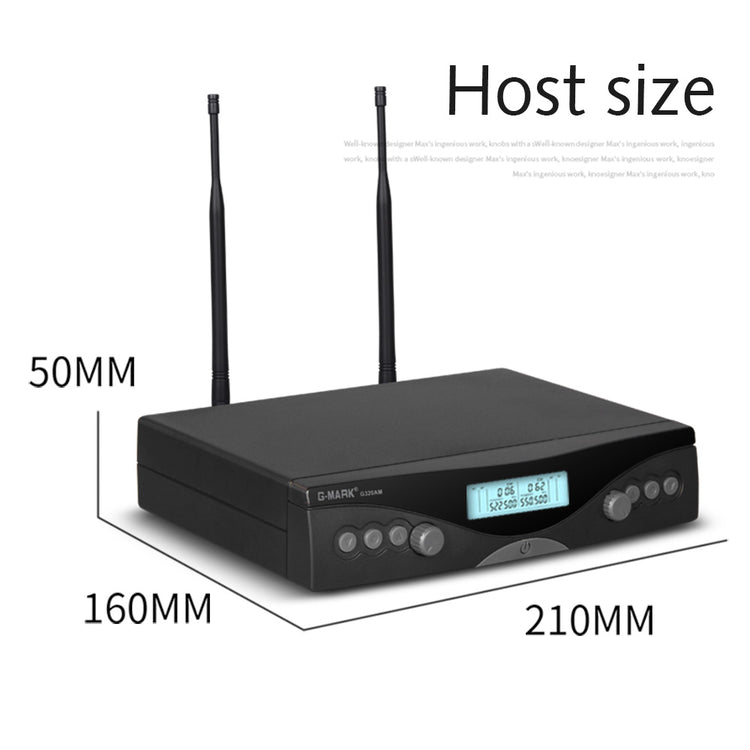 Wireless Microphone G-MARK G320AM Professional UHF 2 Channels Karaoke Mic Handheld Automatic Frequency Adjustable