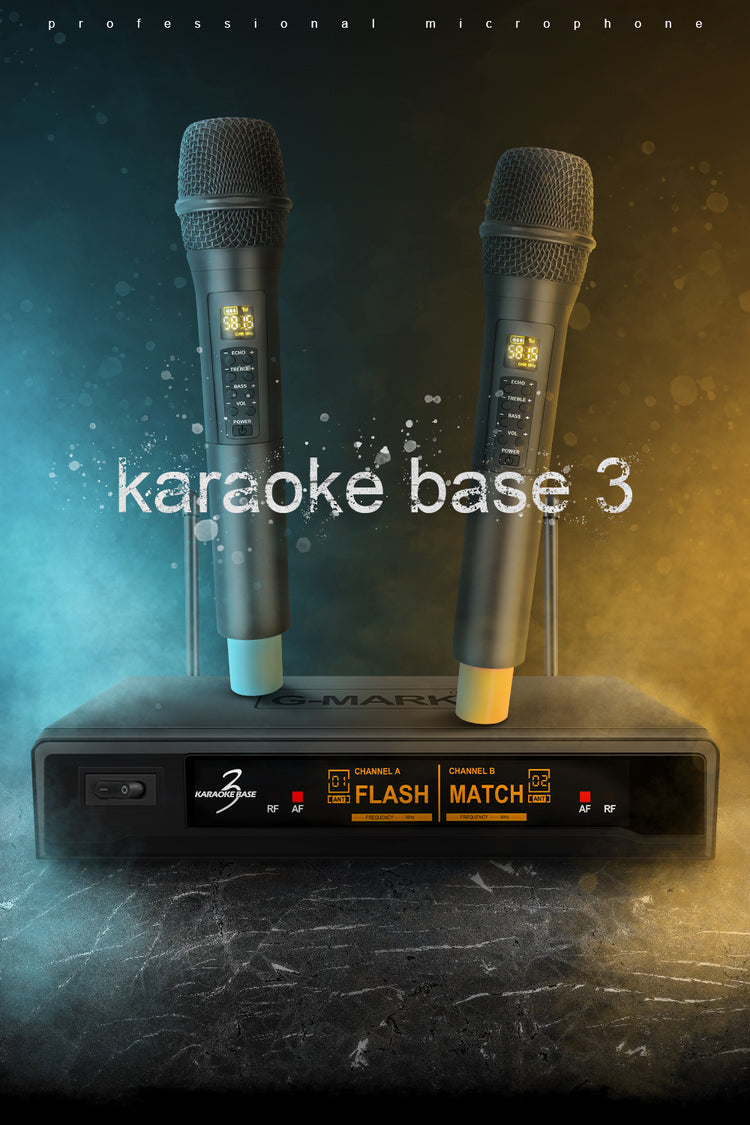 G-MARK Karaoke Base 3 蓝牙无线一拖二麦克风