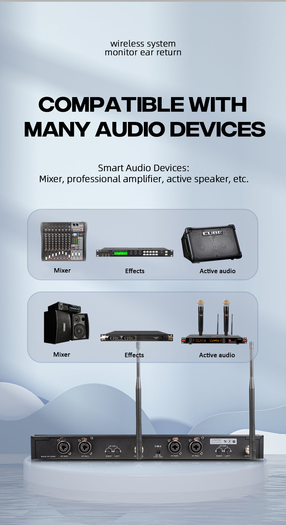 In Ear Monitor System G-MARK G5000 IEM UHF Wireless Stage Return With