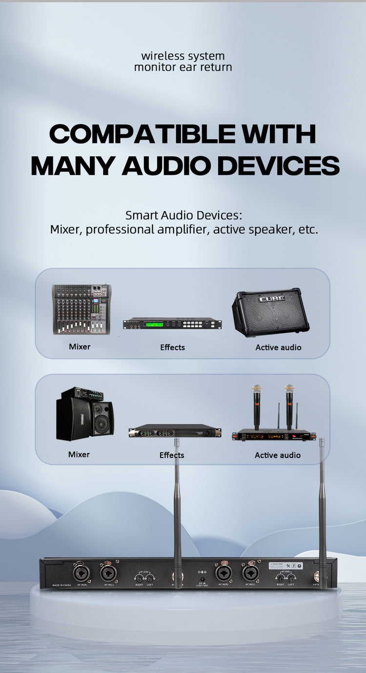 In Ear Monitor System G-MARK G5000 IEM UHF Wireless Stage Return With In Earphone Frequency Selectable  G5000 舞台演出监听耳返