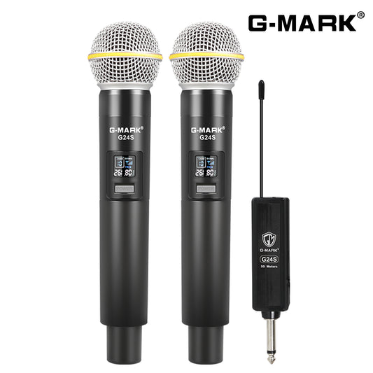 Microphone Wireless G-MARK G24S Dynamic SM58 Mic Fixed Frequency Handheld Mic G24S无线固频麦克风
